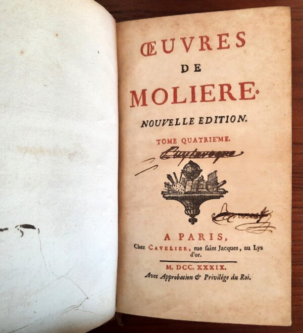 Œuvres de Molière, Tomes I à VII, Chez Cavelier, Paris, 1739. – Image 9