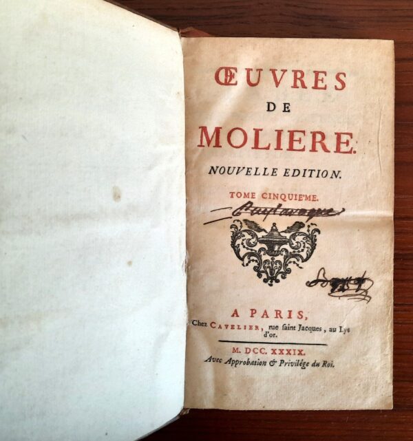 Œuvres de Molière, Tomes I à VII, Chez Cavelier, Paris, 1739. – Image 12