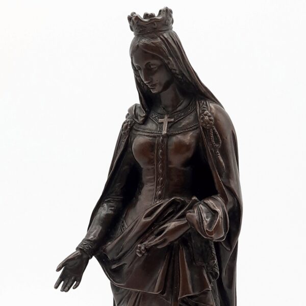 Anne de Kiev, Bronze patiné, Style Barbedienne, XIXe. – Image 3