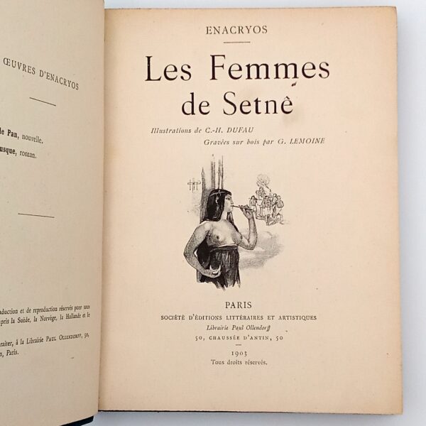 Les Femmes de Setné, Enacryos, J. H. Rosny aîné, Ollendorff, 1903. – Image 2