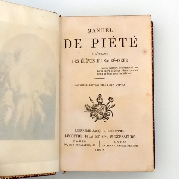 Manuel de Piété, Élèves du Sacré-Cœur, Reliure Auguste-Petit, Paris & Lyon, 1867. – Image 6