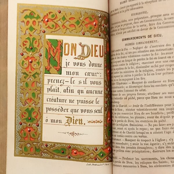 Manuel de Piété, Élèves du Sacré-Cœur, Reliure Auguste-Petit, Paris & Lyon, 1867. – Image 9