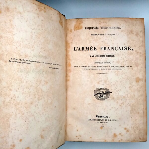 Esquisses historiques (...) de l’Armée Française, Joachim Ambert , Bruxelles, 1841. – Image 3