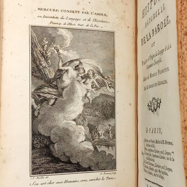 Histoire Naturelle de la Parole, Court de Gébelin, Première édition séparée & illustrée, 1776. – Image 3